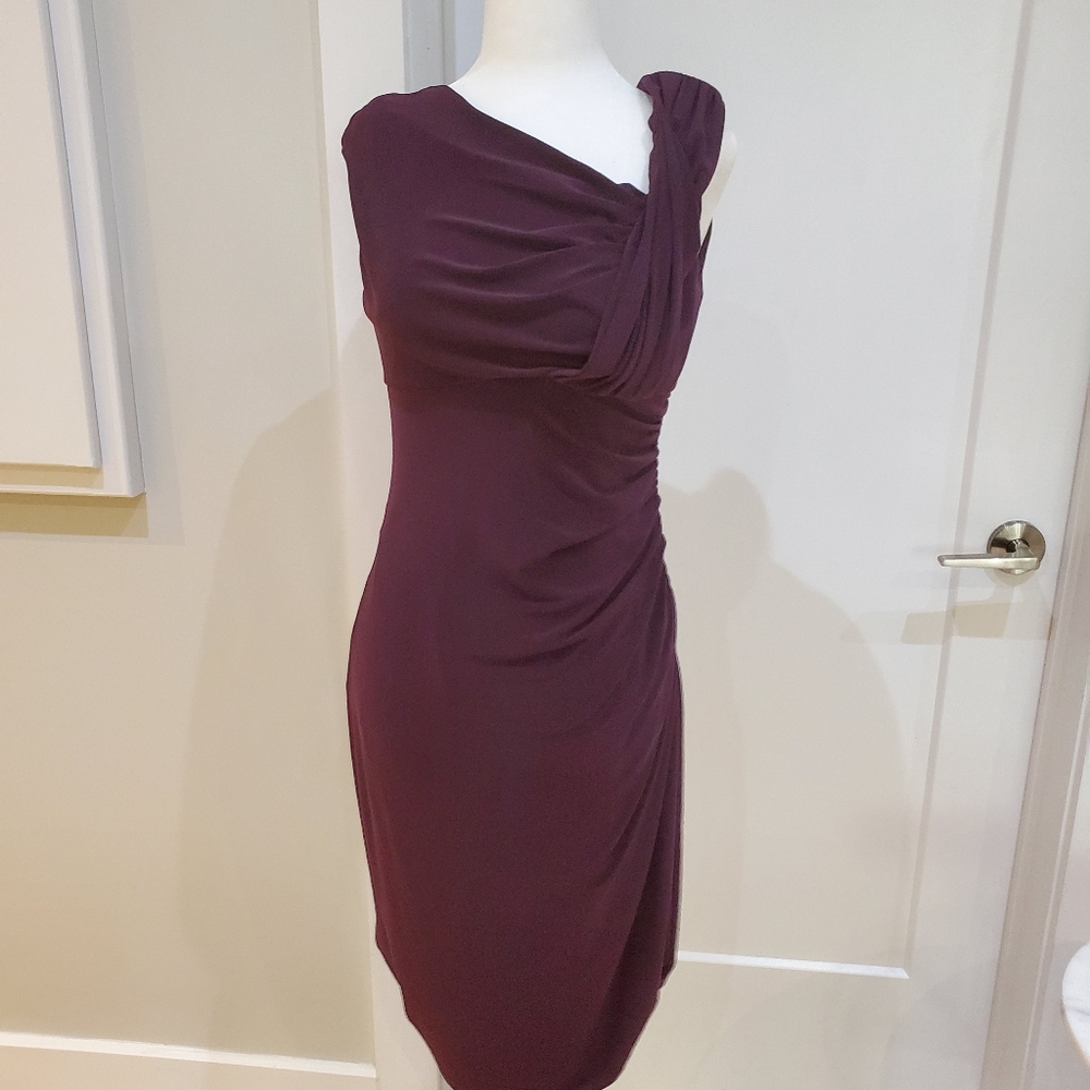Ralph Lauren dark plum colored fitted dress